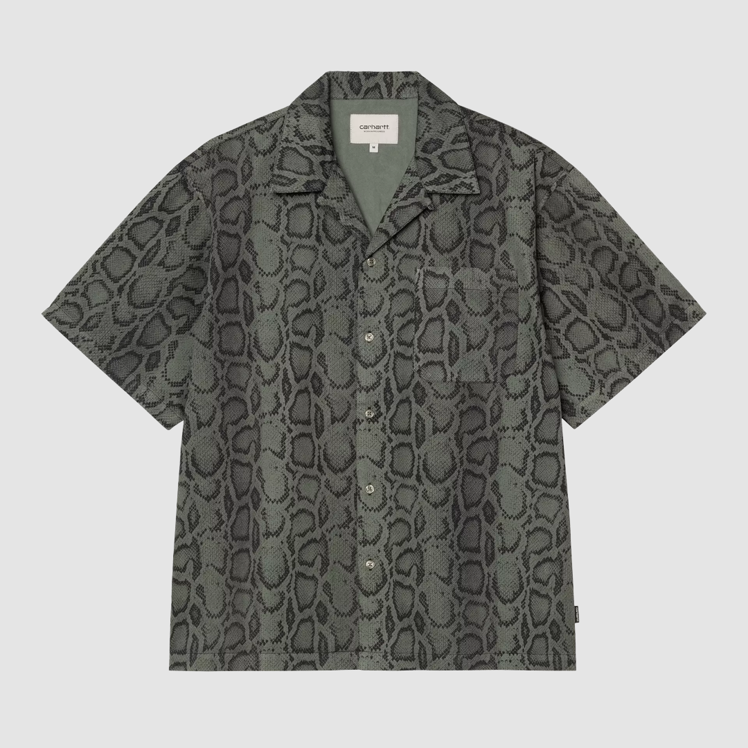 S/S Snake Camo Shirt Leaf Garment Dyed