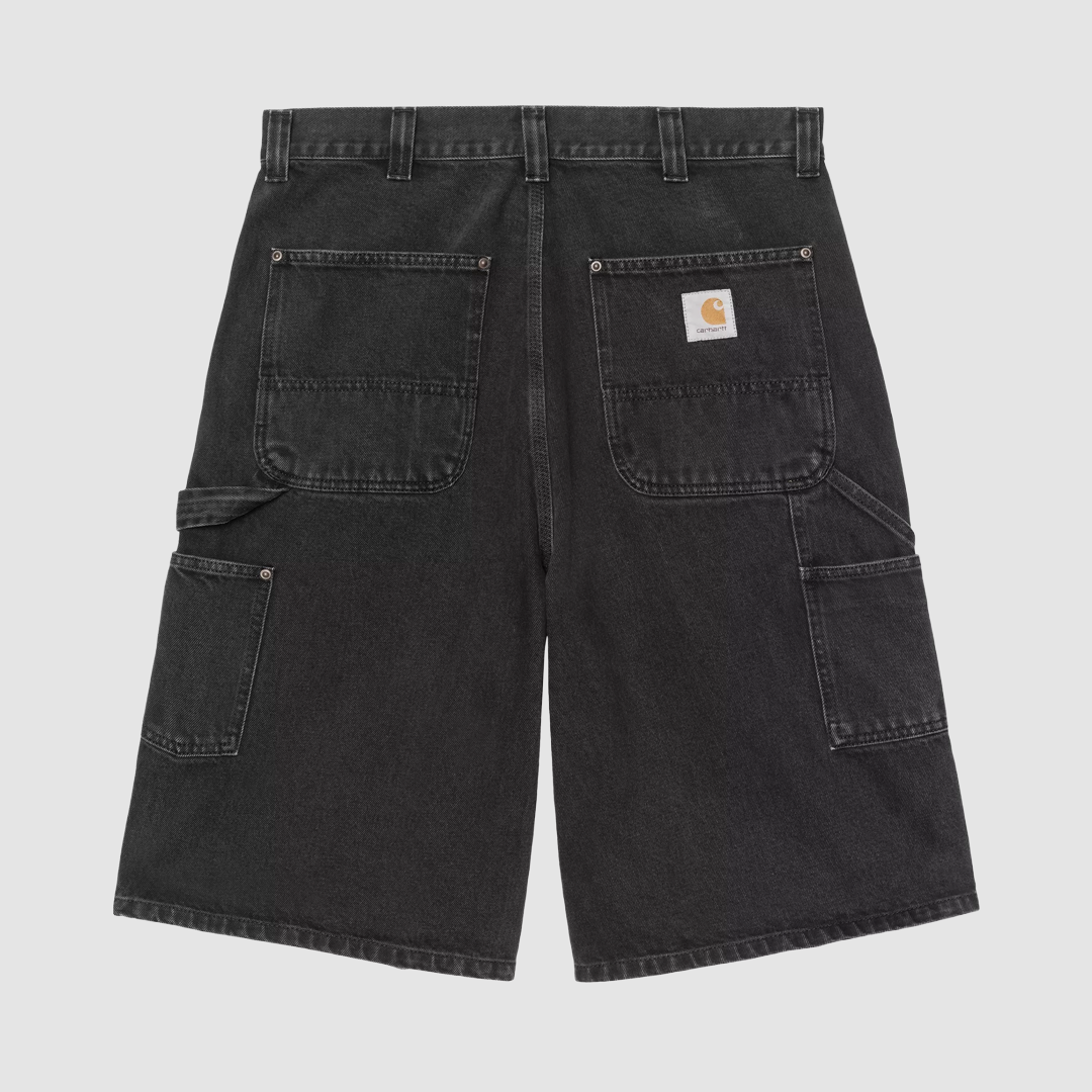 OG Double Knee Short Black Stone Washed