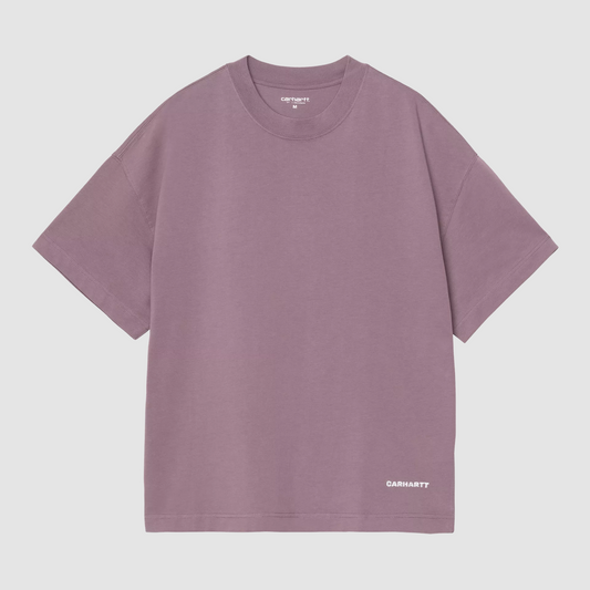 S/S Link Script T-Shirt Phlox / White