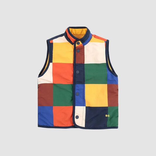 Multicolor Tiles Reversible Vest