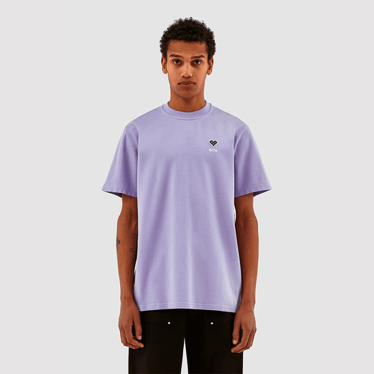 Arte Heart Circle Patch T-Shirt Violet