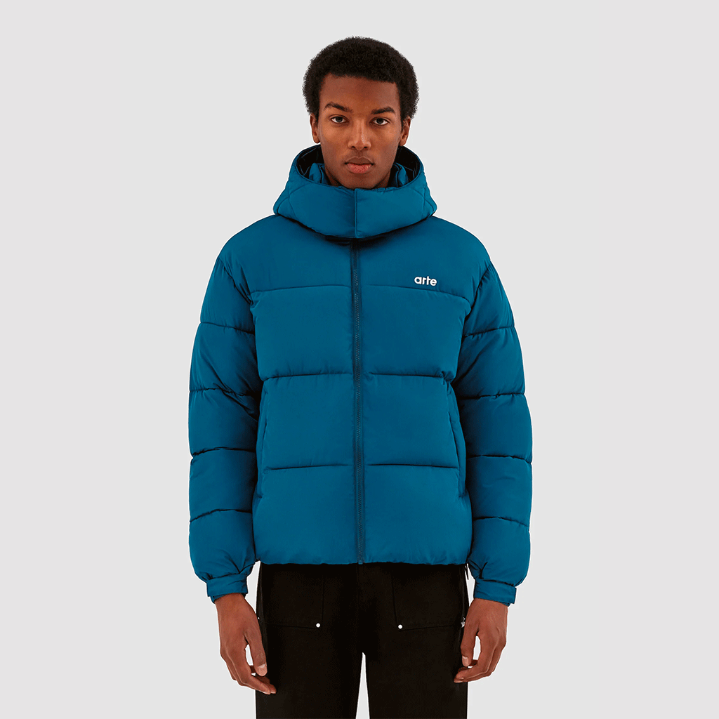 Basic Puffer Jacket Petrol Blue