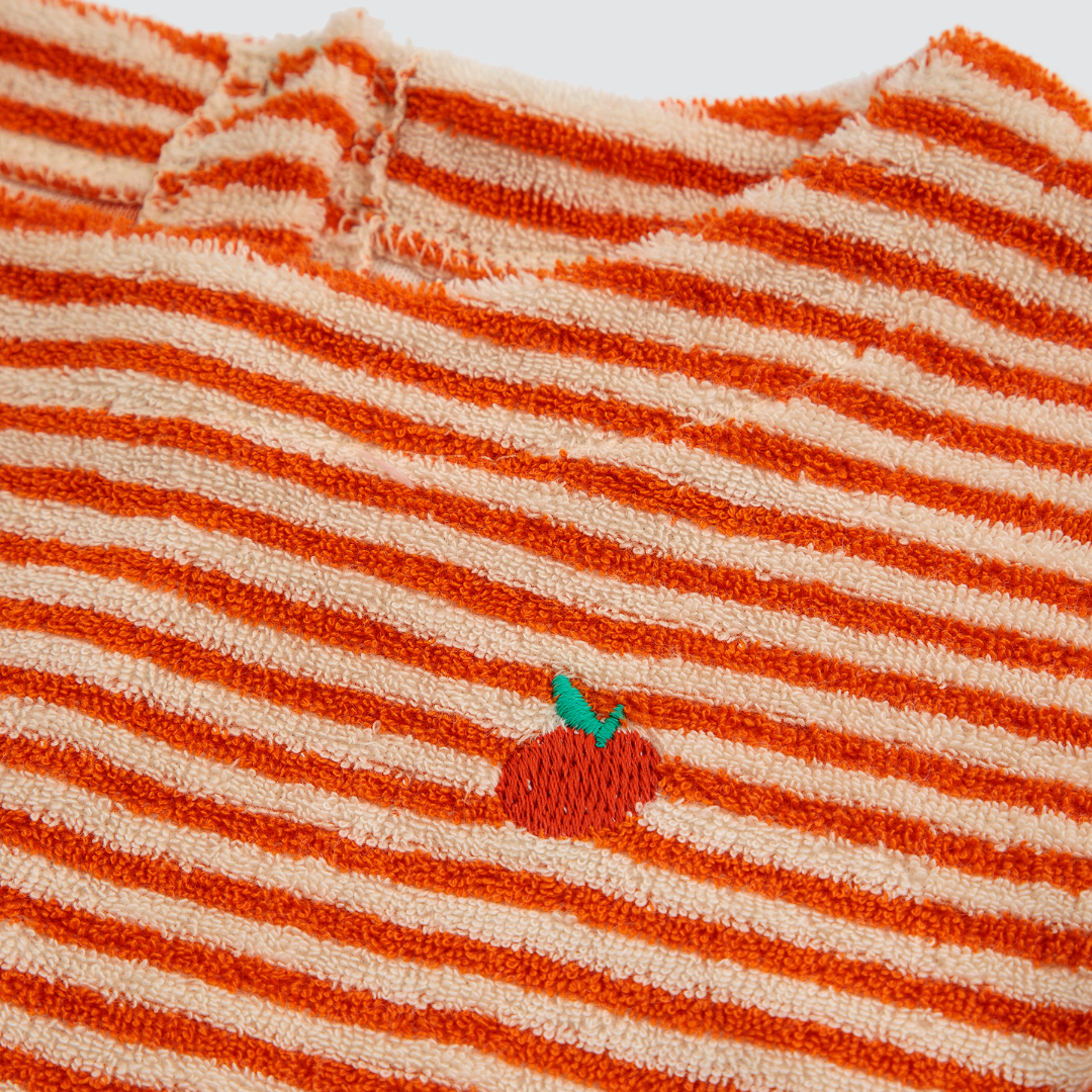 Baby Orange Stripes Terry Dress