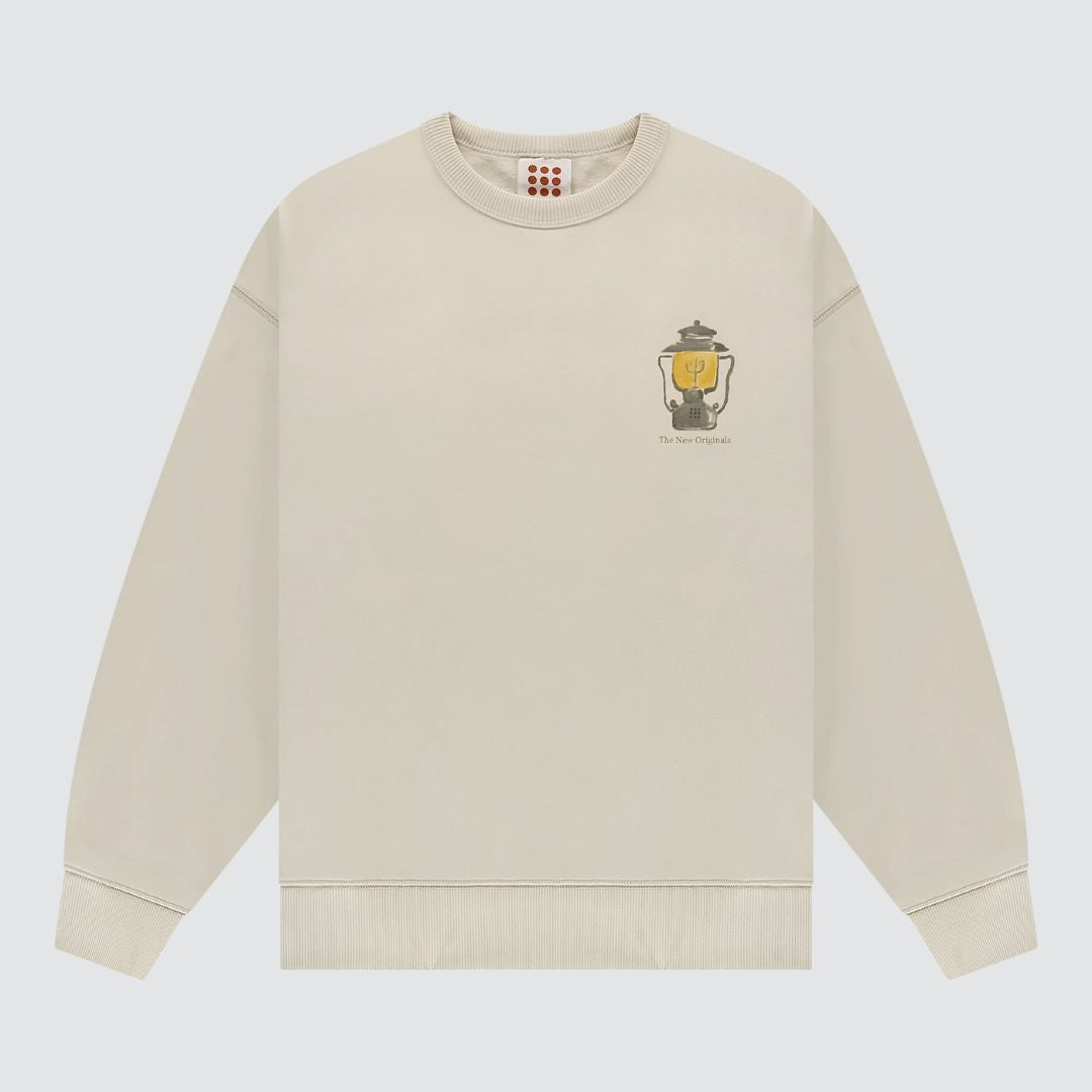 Camping Essentials Crewneck White Sand