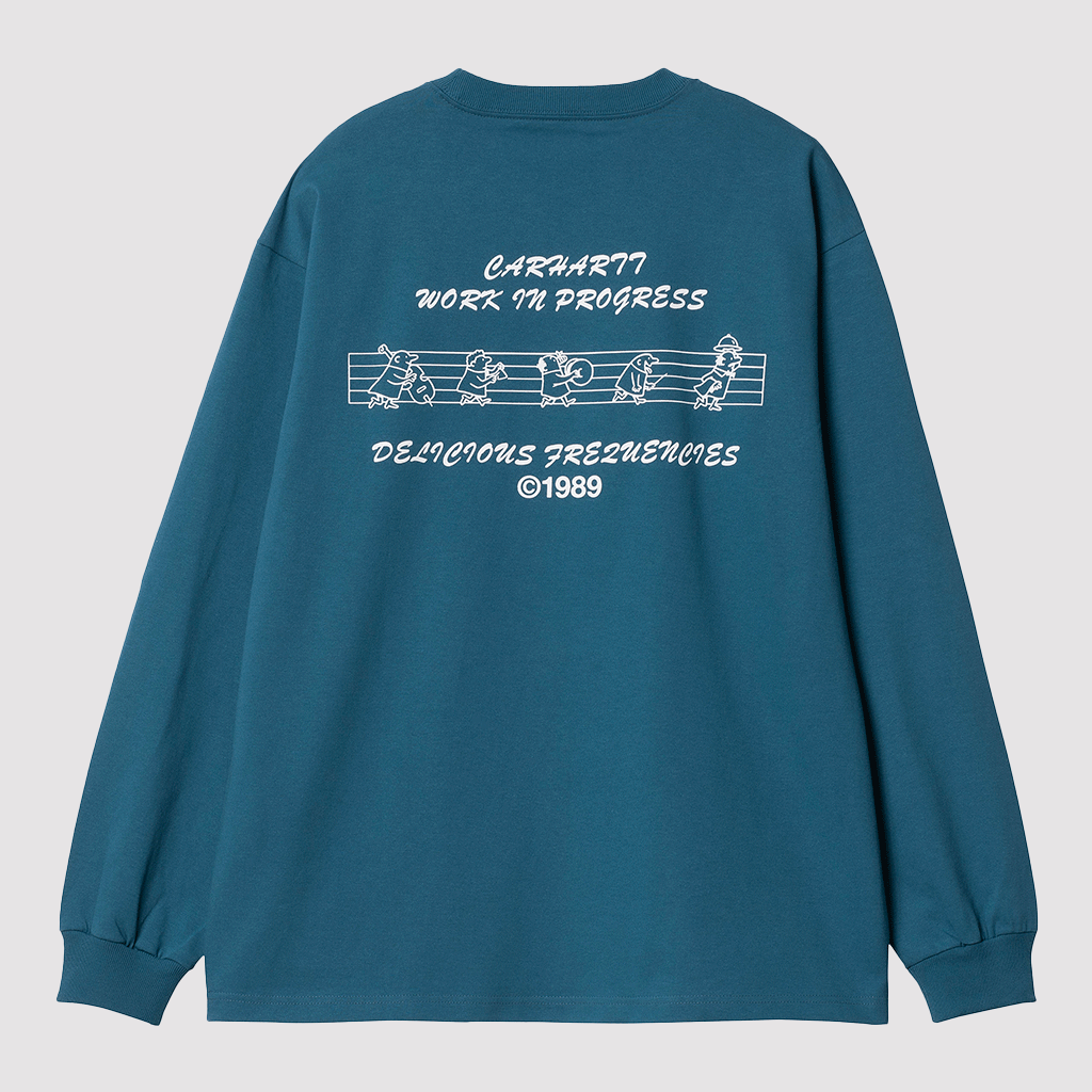 L/S Delicious Frequencies T-Shirt Prussian Blue