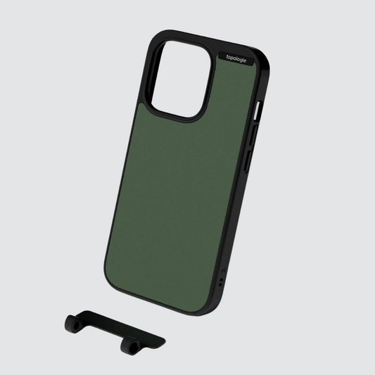 Topologie Bump Phone Case Matte Black / Army iPhone 14 Pro