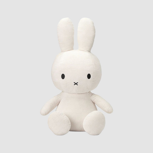 Miffy Peluche Velours Côtelé - Blanc