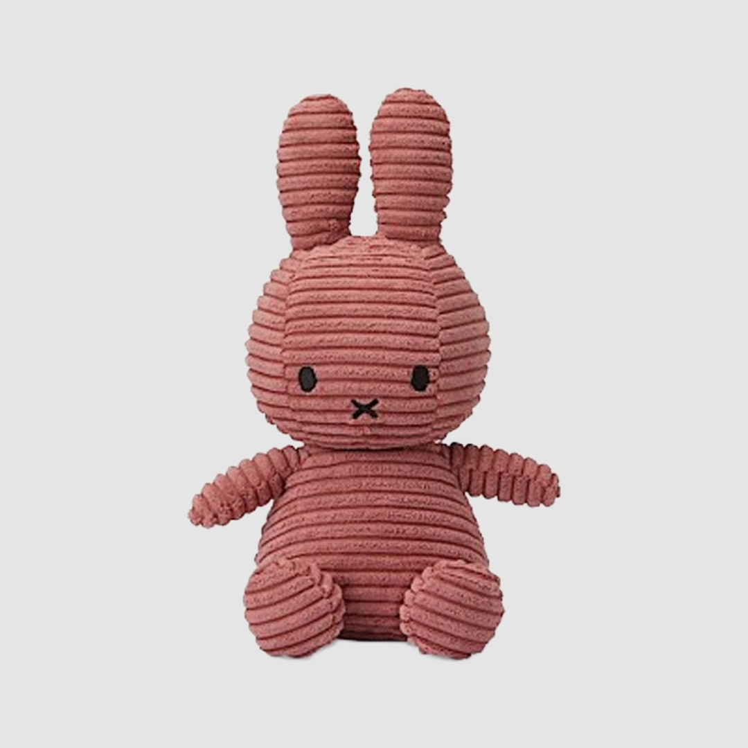 Miffy Peluche Velours Côtelé - Vieux Rose