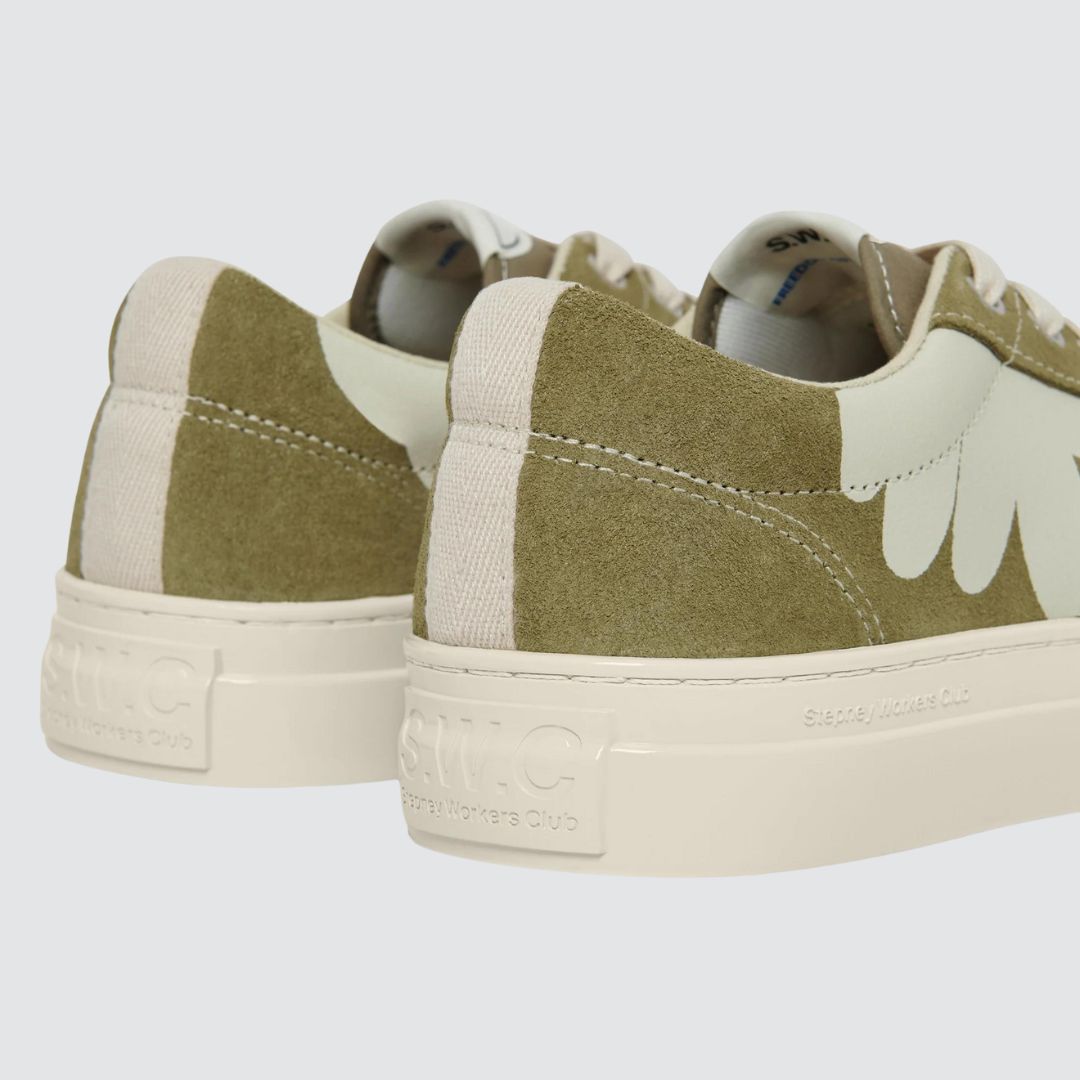 Dellow (Cup) Shroom Hands Suede Moss / White