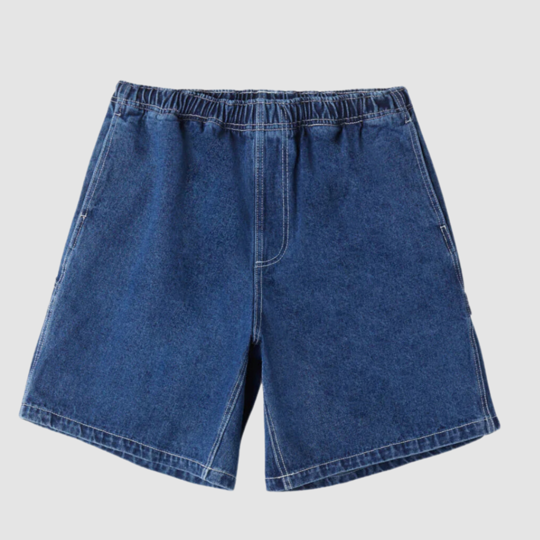 Easy Denim Carpenter Short Stone Wash Indigo