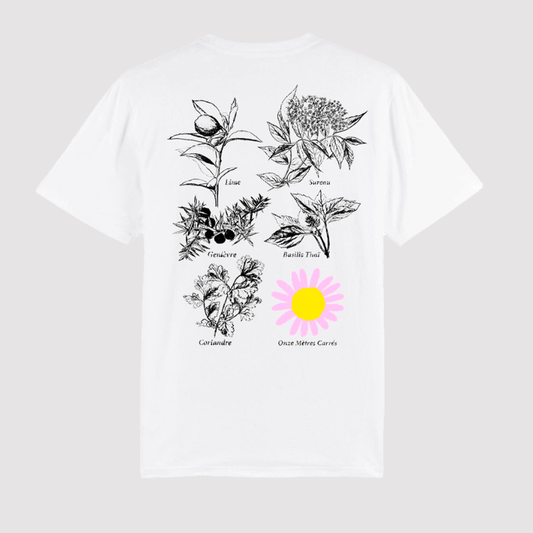 T-Shirt Flower Gin OMC x Rose & Léon White