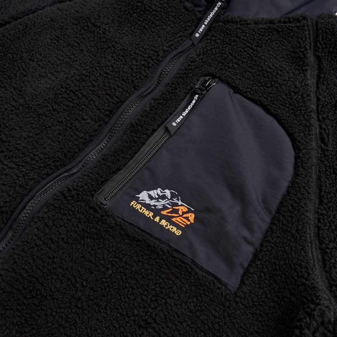 F&B Sherpa Fleece Jacket Black