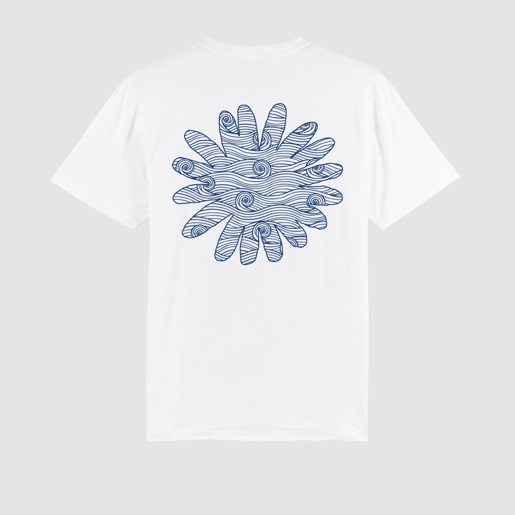 T-Shirt Flower Biarritz White / Navy
