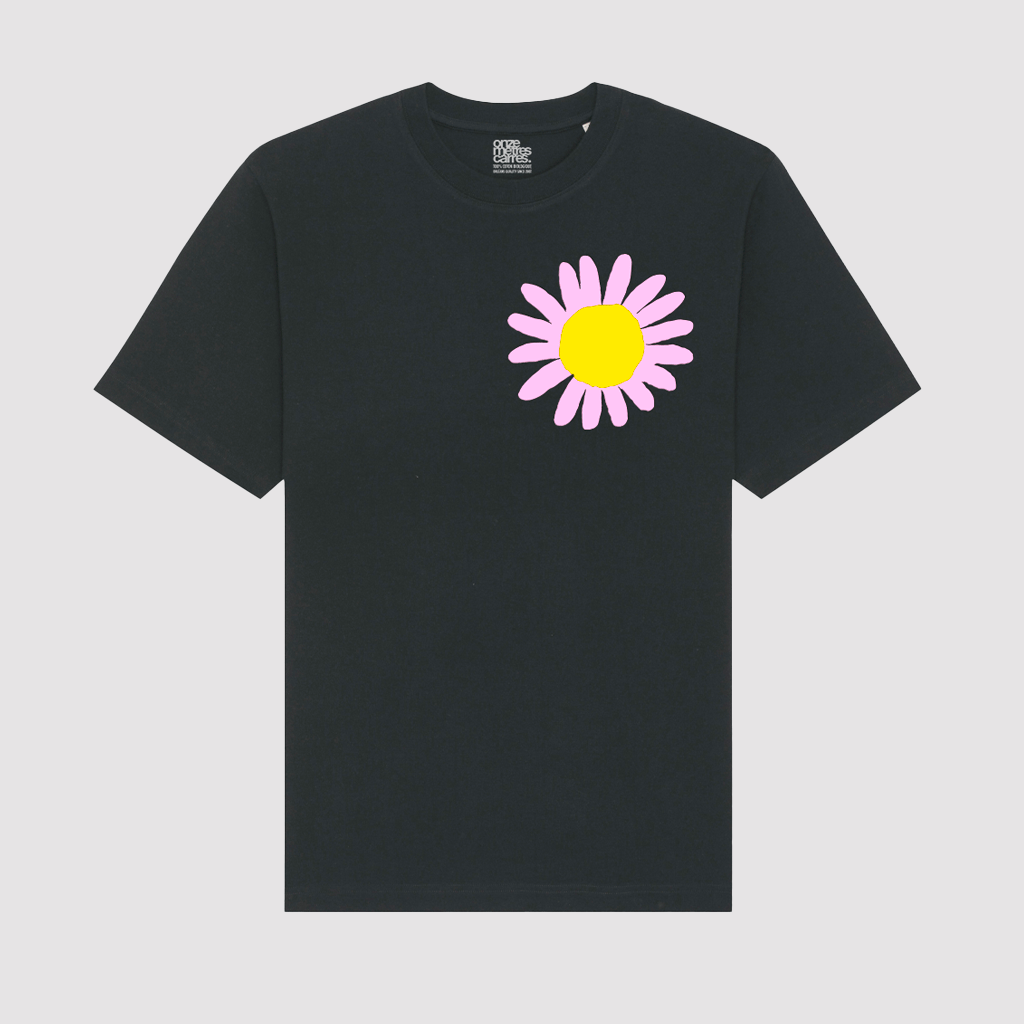 T-Shirt Flower Puff Black