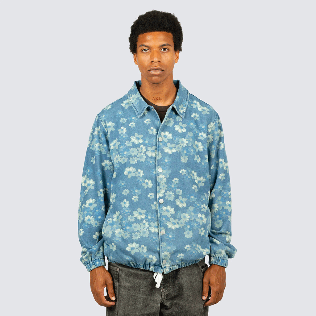 Garden Denim Coach Jacket Indigo