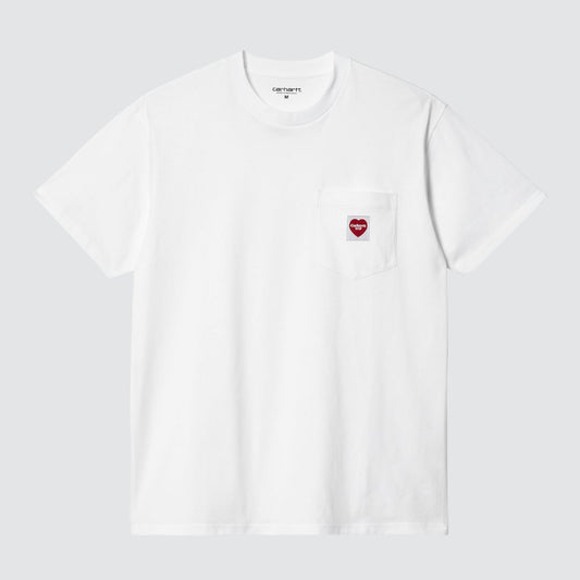 S/S Pocket Heart T-Shirt White