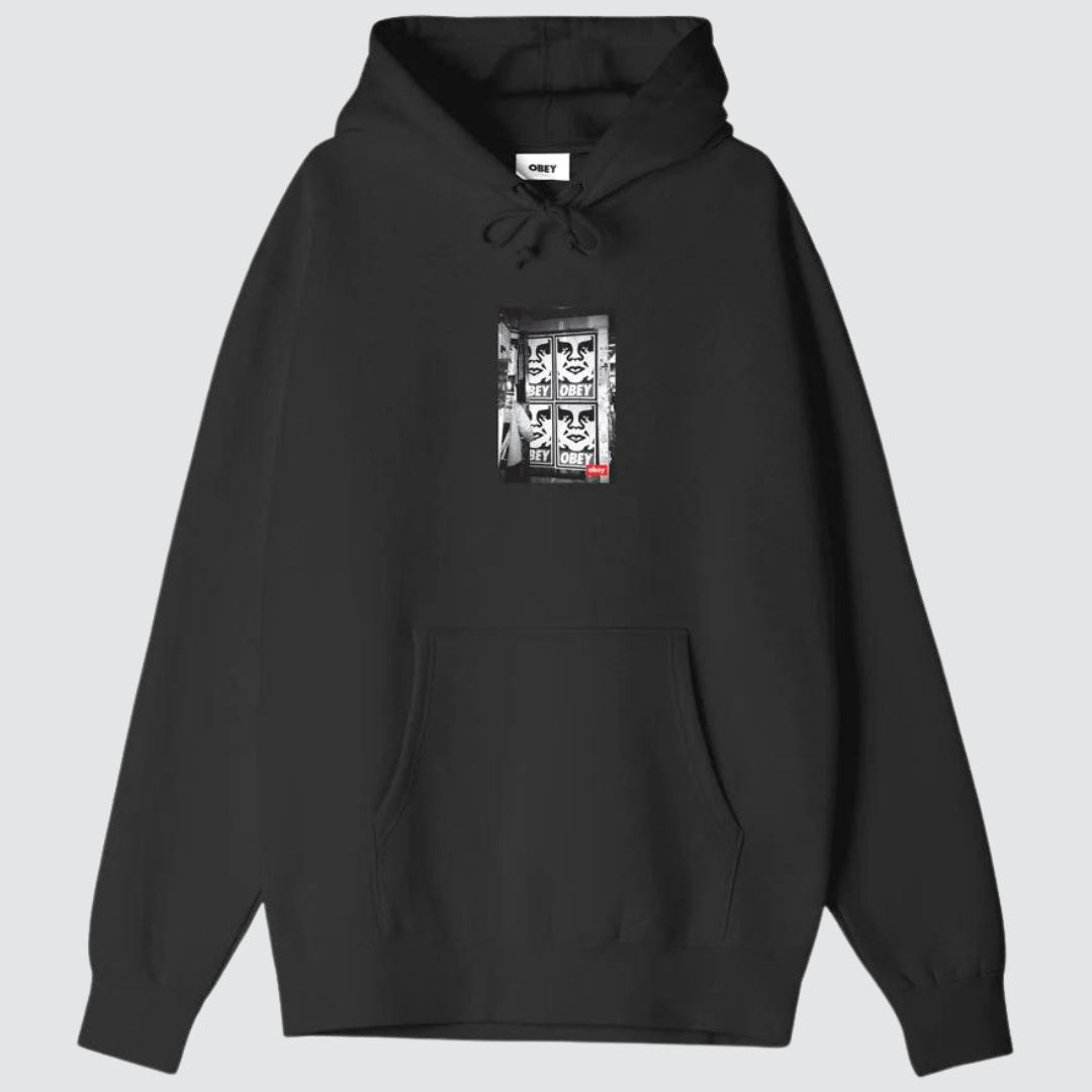 Obey Icon Photo Hoodie Black
