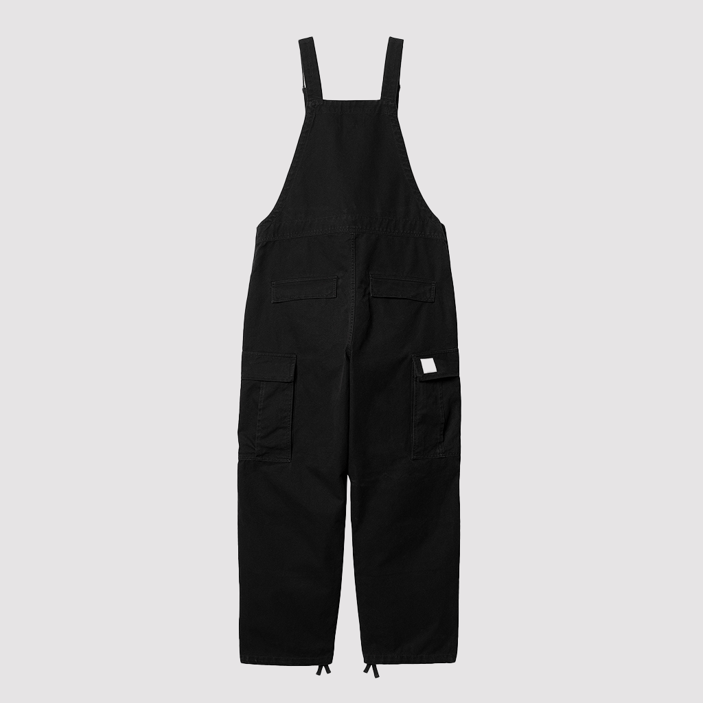 Cargo Bib Overall Black Stone Washed