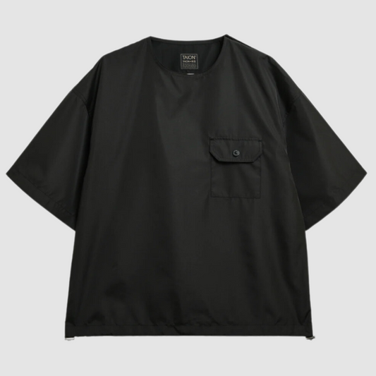 Military Half Sleeve Cut Sew Black