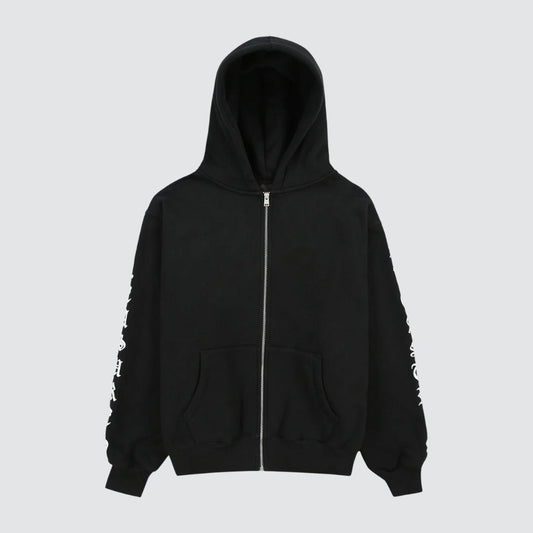 OE Zip Up Hoodie Black