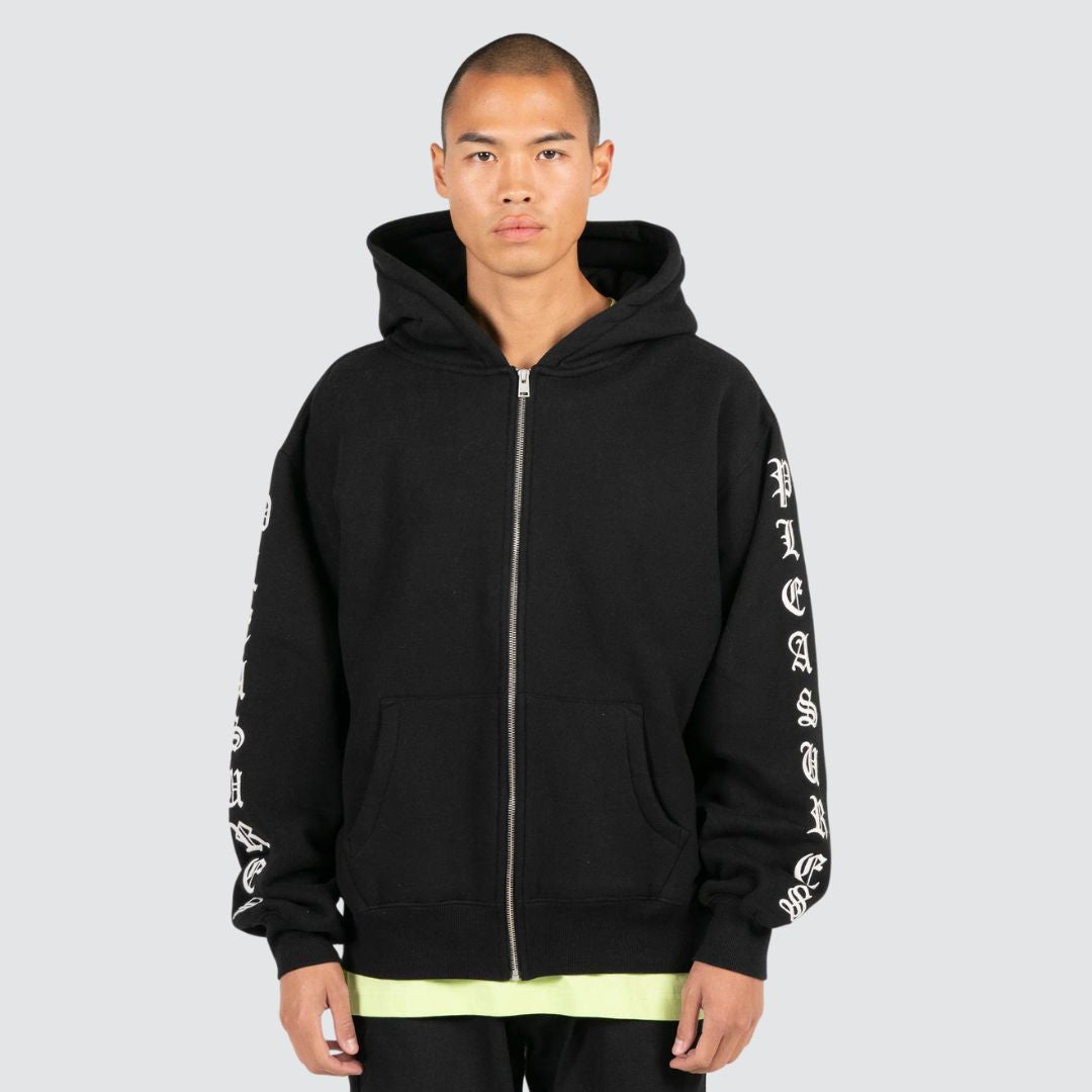 OE Zip Up Hoodie Black