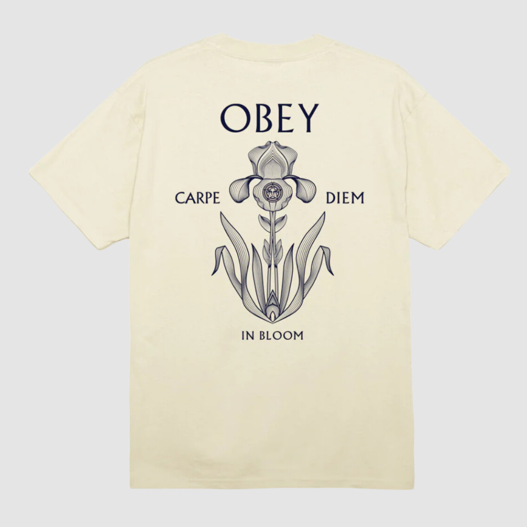 Obey Iris In Bloom T-Shirt Cream