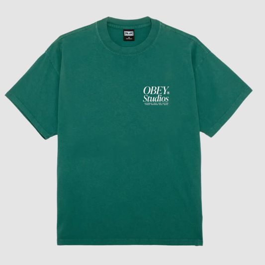 Obey Studios Icon T-Shirt Adventure Green