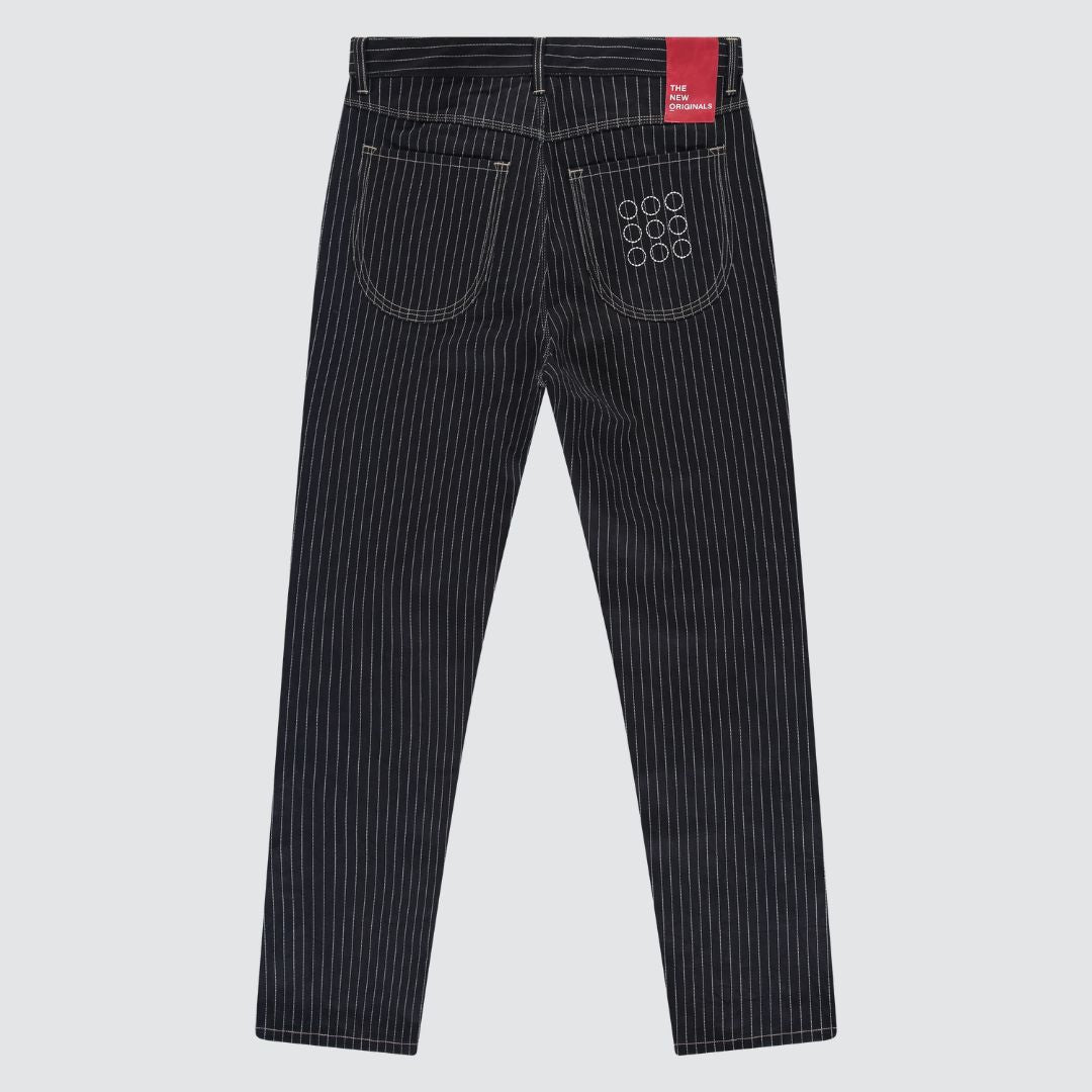 9-Dots Relaxed Jeans Pinstripe Denim