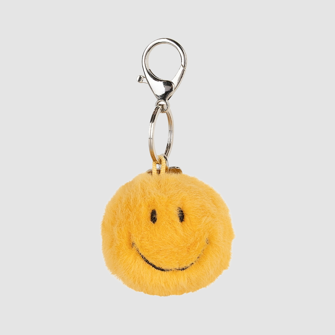 Porte Clé SMiley Fuzzy - Jaune