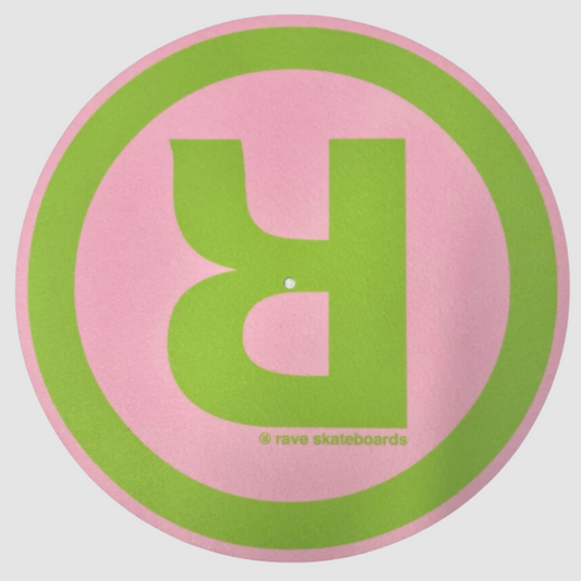 R Logo Vinyl Slipmat Pink Lime