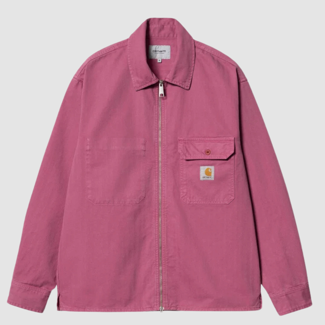 Rainer Shirt Jacket Magenta Garment Dyed
