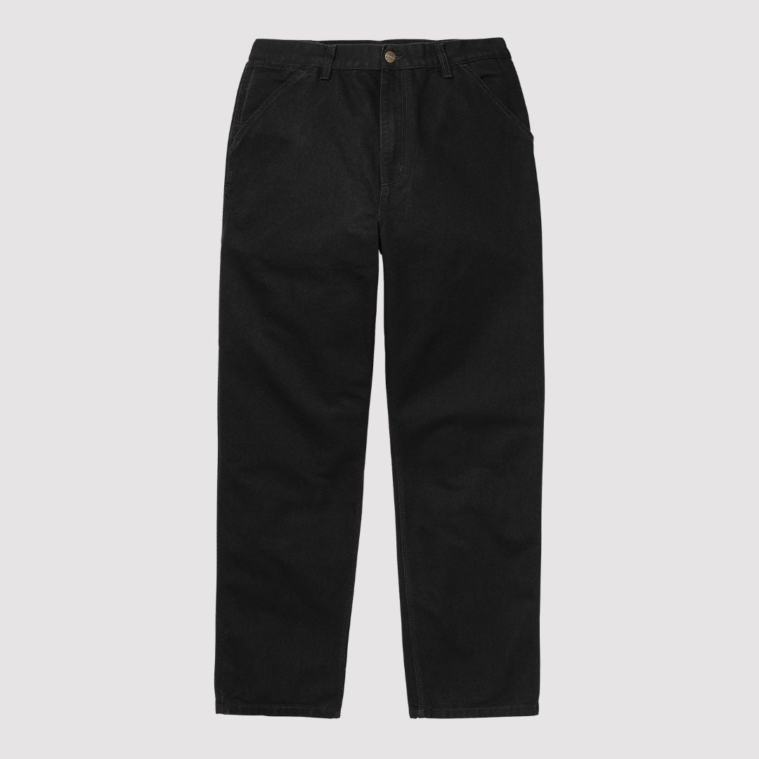 Single Knee Pant Black Rinsed