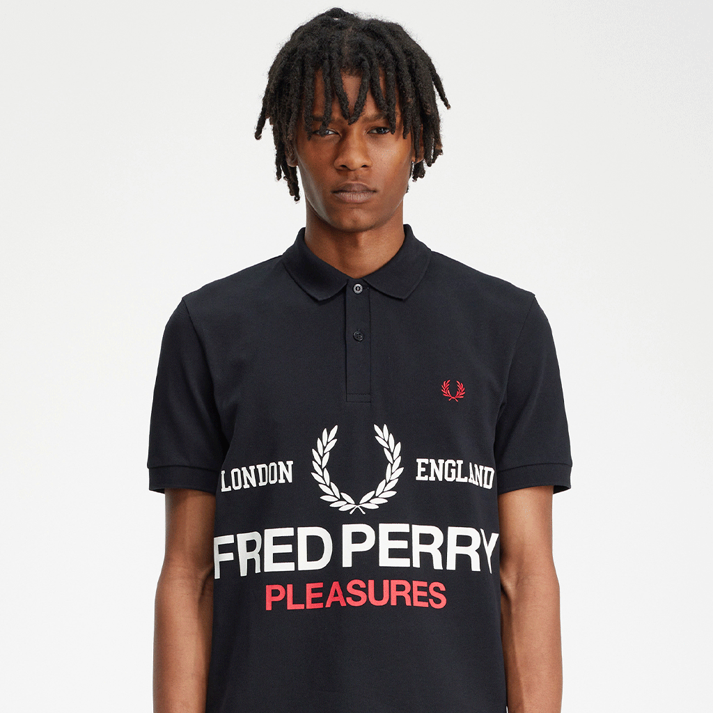 Logo Fred Perry Shirt Black