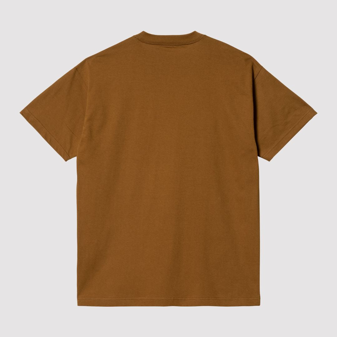 S/S Heart Patch T-Shirt Cotton Deep H Brown