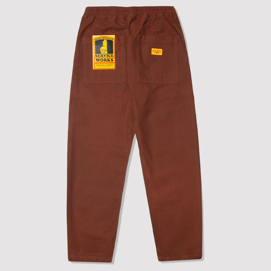 Classic Canvas Chef Pants Brown