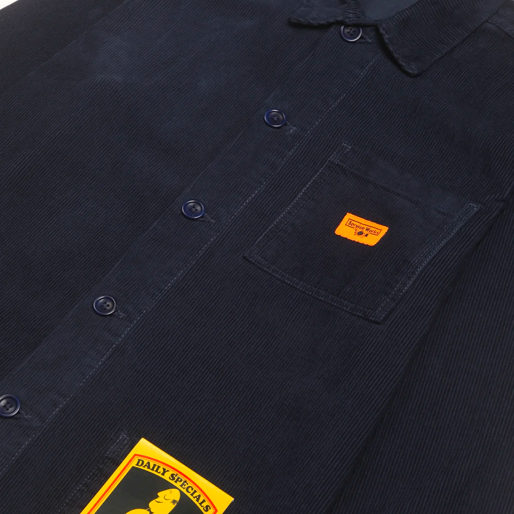 Corduroy Coverall Jacket Navy