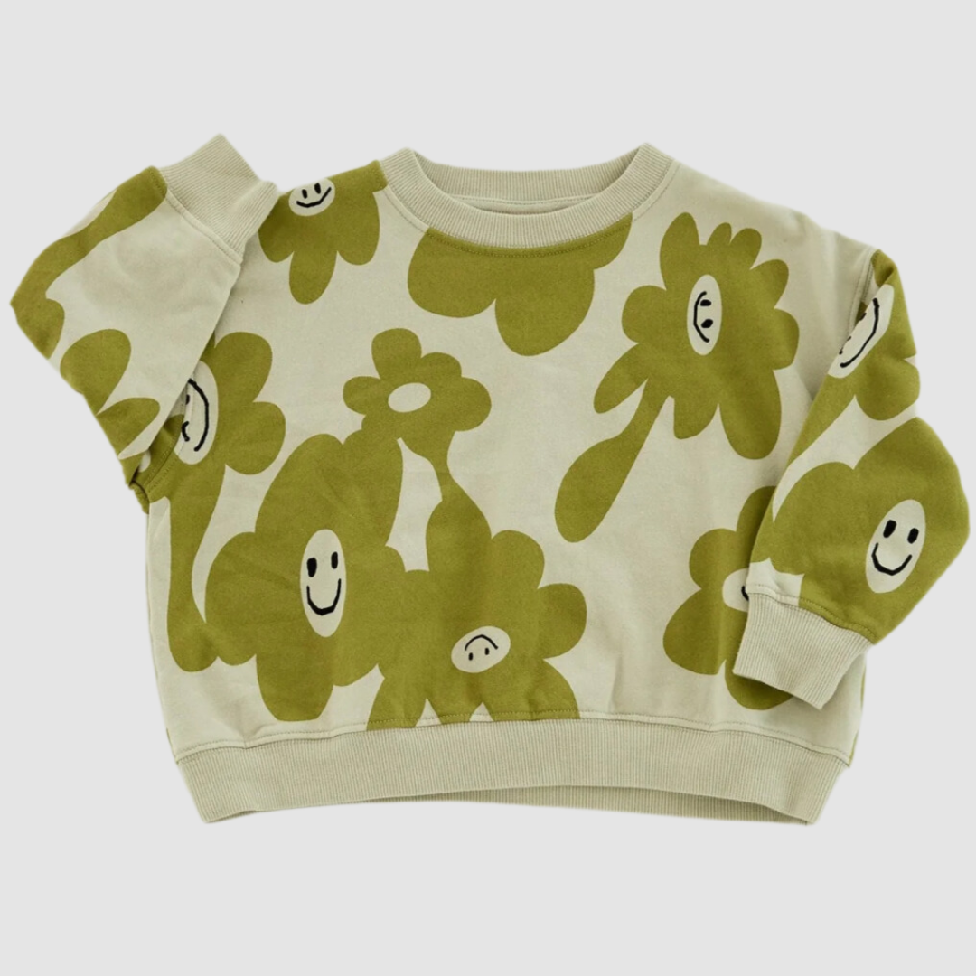 Smiley Splodge Print Sweat