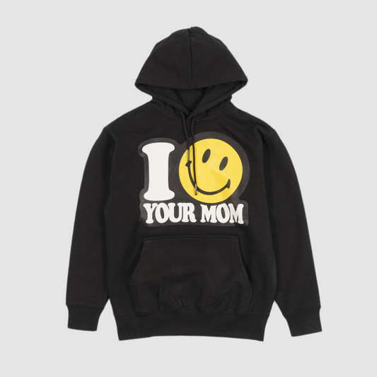 Smiley Your Mom Hoodie Black