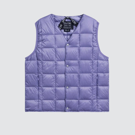 Kids V-Neck Button Down Vest Lavender