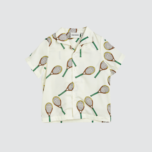 Tennis AOP Woven SS Shirt Off White