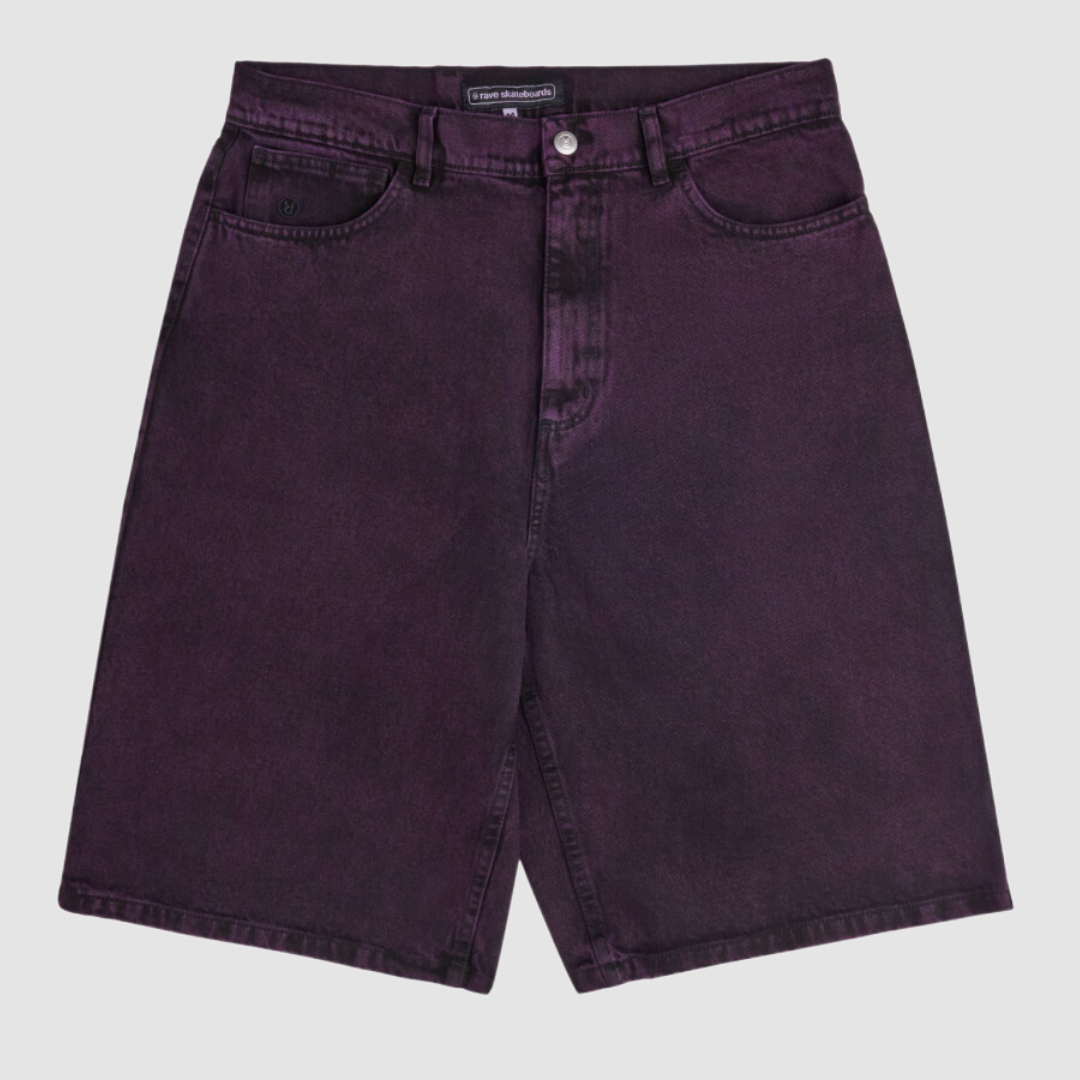 Très Gros Denim Short Purple Acid Washed