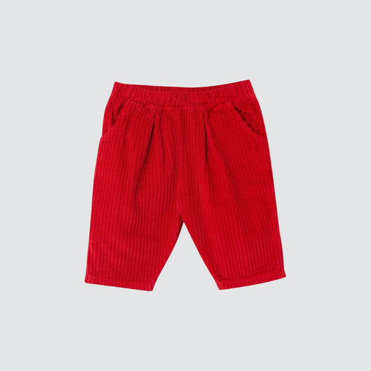 Red Corduroy Baby Trousers Red