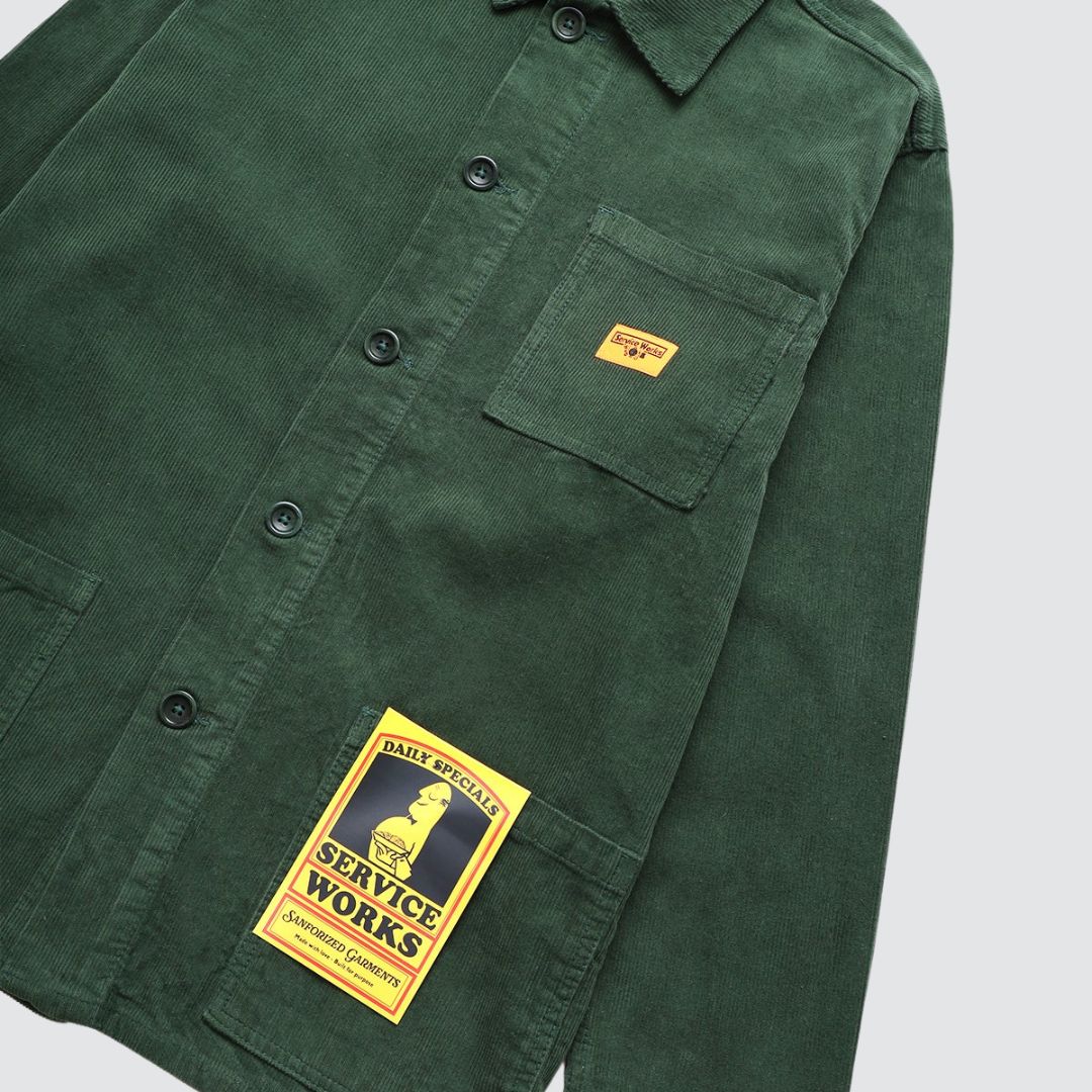 Corduroy Coverall Jacket Forest
