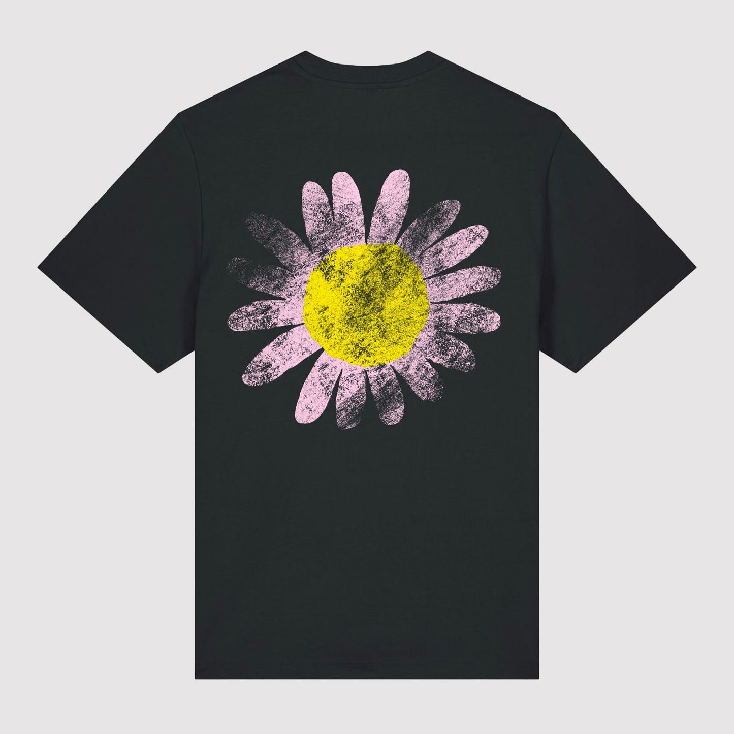 T-Shirt Flower Vintage Black / Pink