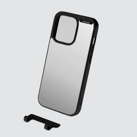 Topologie Bump Phone Case Matte Black / Silver Mirror iPhone 13/14