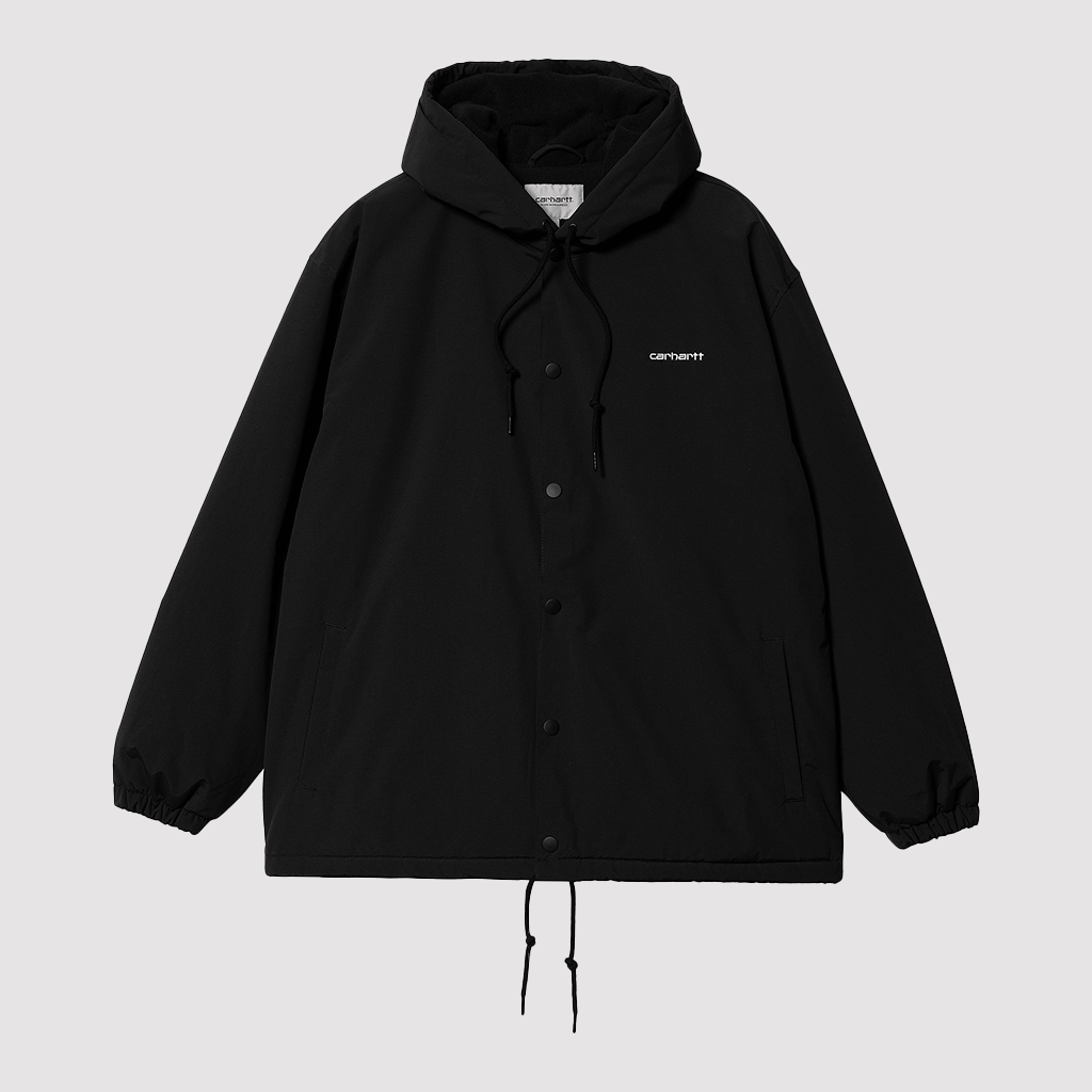 Hooded Coach Jacket Black / White