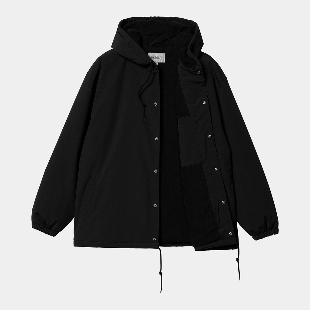 Hooded Coach Jacket Black / White