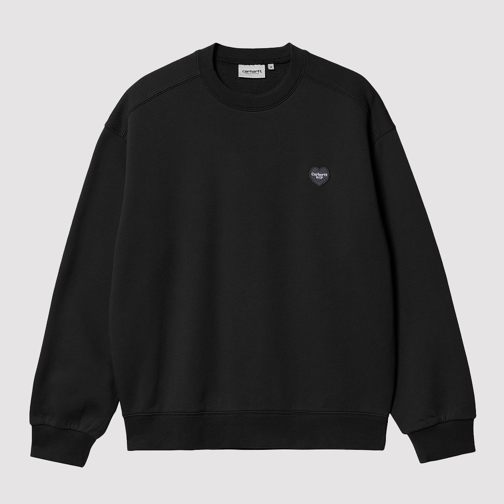 Heart Patch Sweat Black