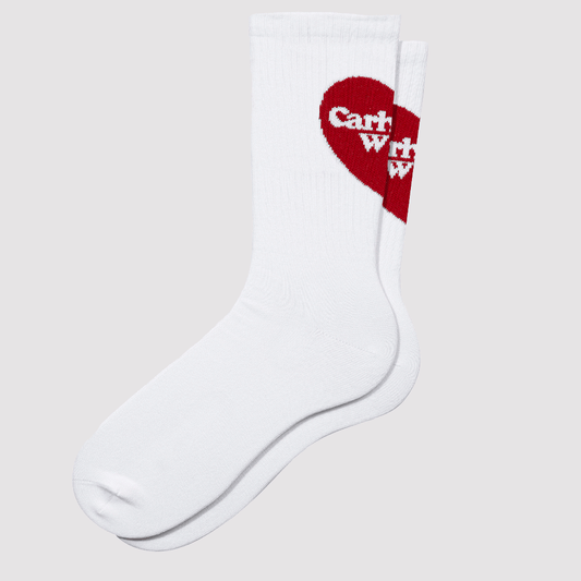 Heart Socks White
