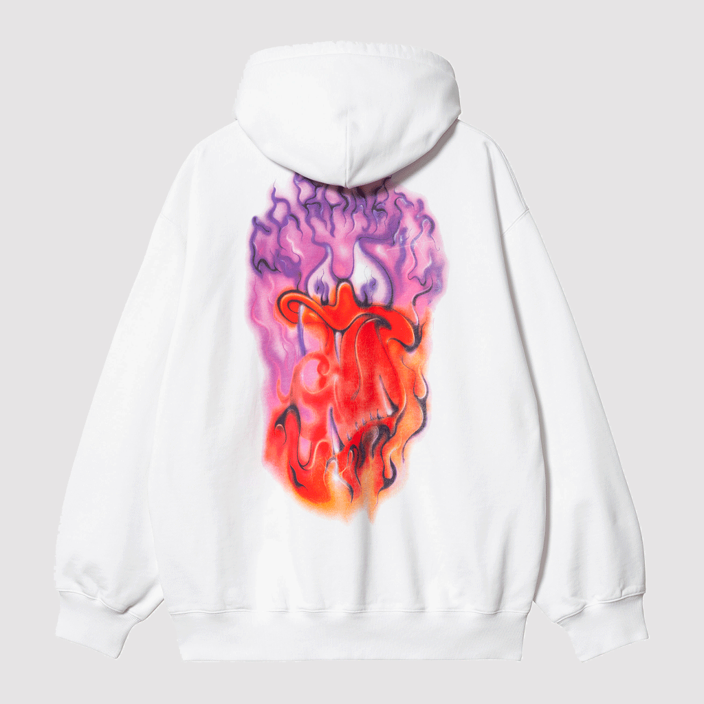 Hooded Babybrush Duck Sweat White